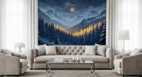 Moonlit Winterscape Wall Mural