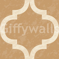 Cozy tan wallpaper for walls with classic ogee design