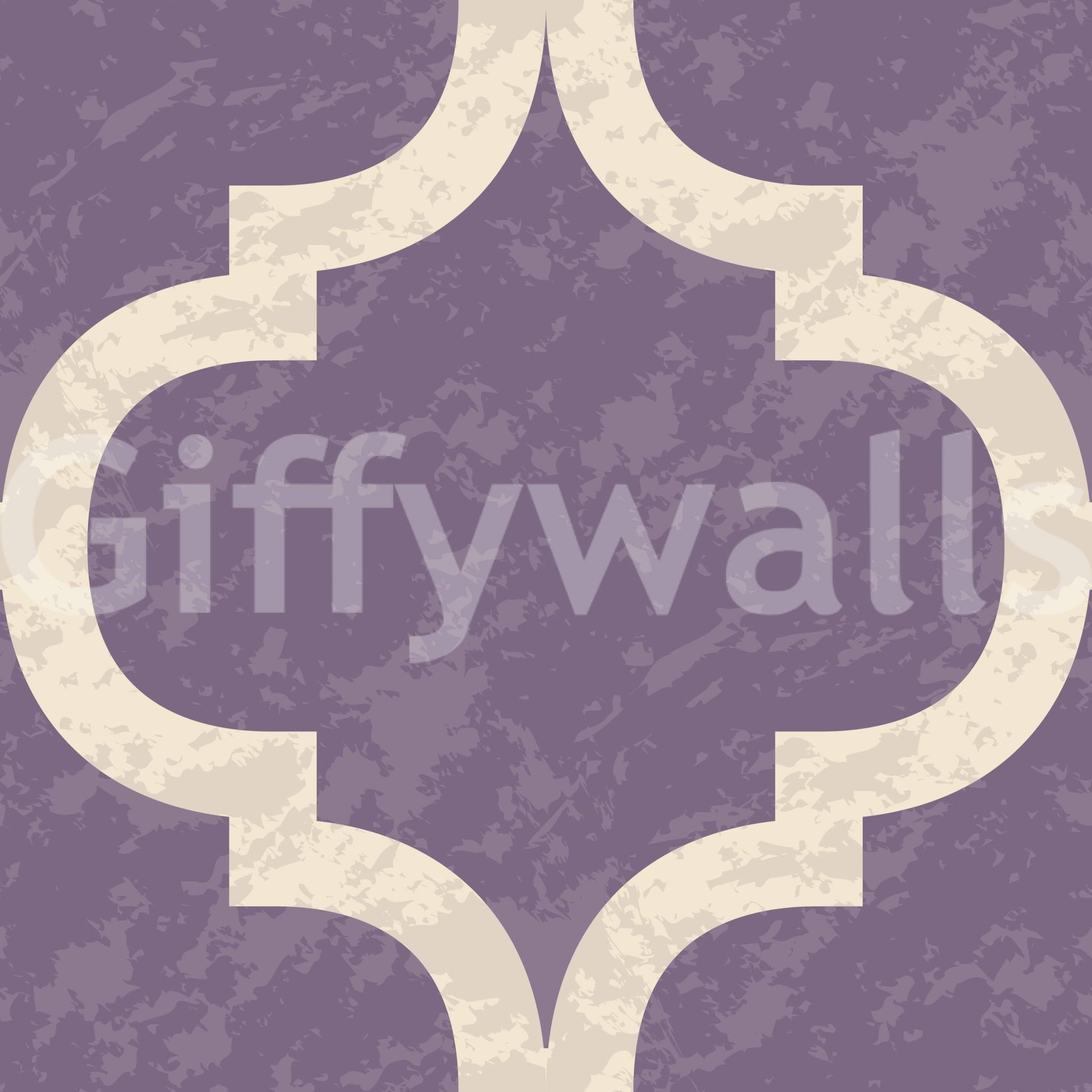 Textured-look grey purple trellis wallpaper for cozy interiors