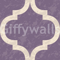 Textured-look grey purple trellis wallpaper for cozy interiors