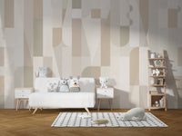 Vintage mosaic sepia tones wallpaper for rooms