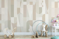 Elegant mosaic sepia tones wallpaper design