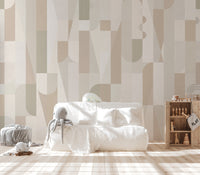 Mosaic sepia tones wallpaper for walls