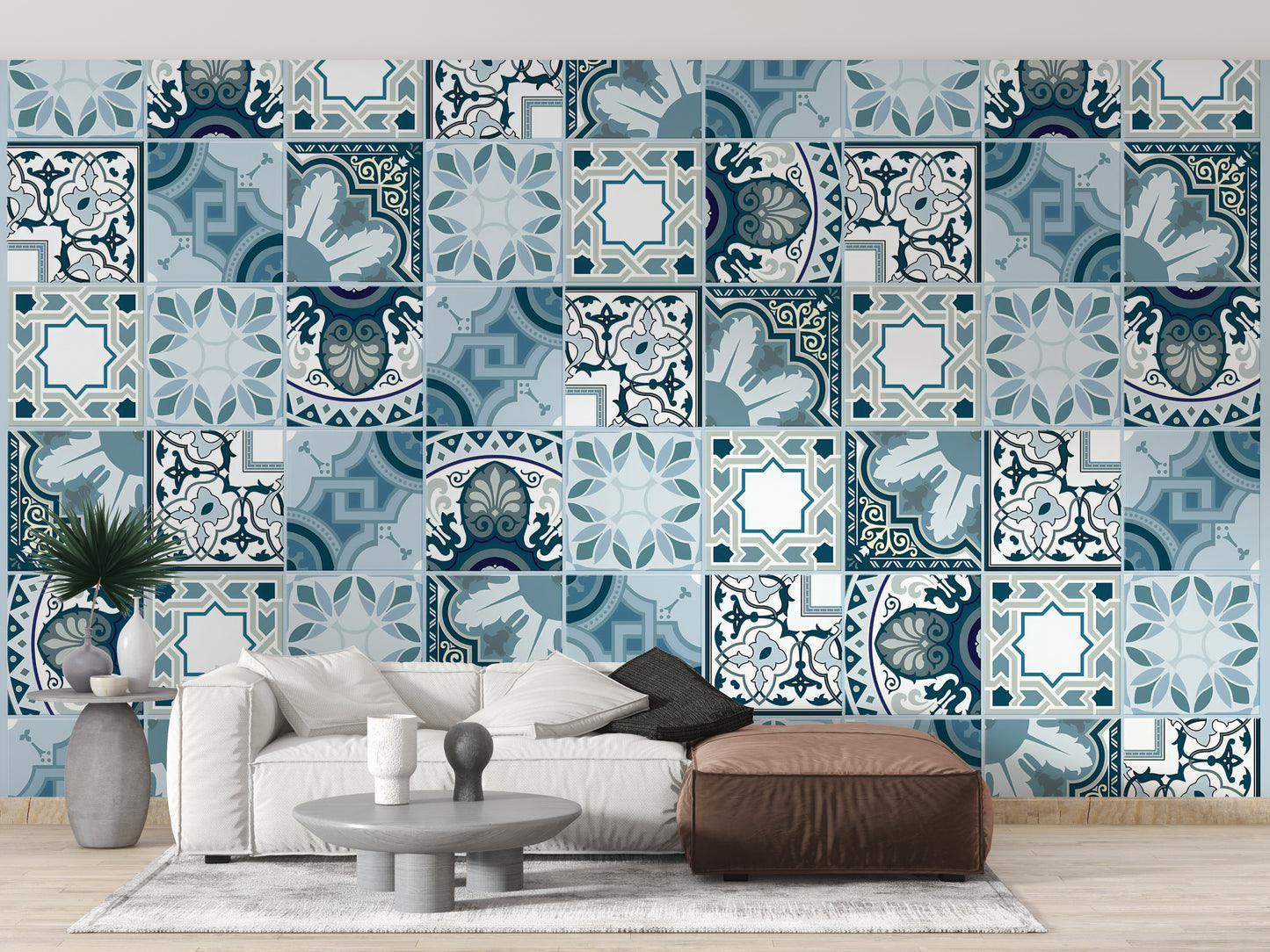 Marine Mosaic Wallpaper Murals - Giffywalls