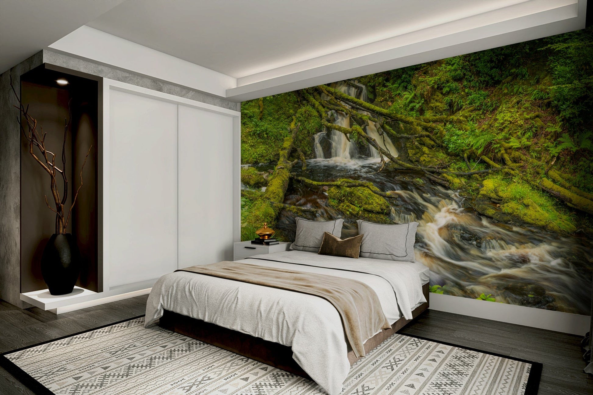 Mossy Falls waterfall wall mural

