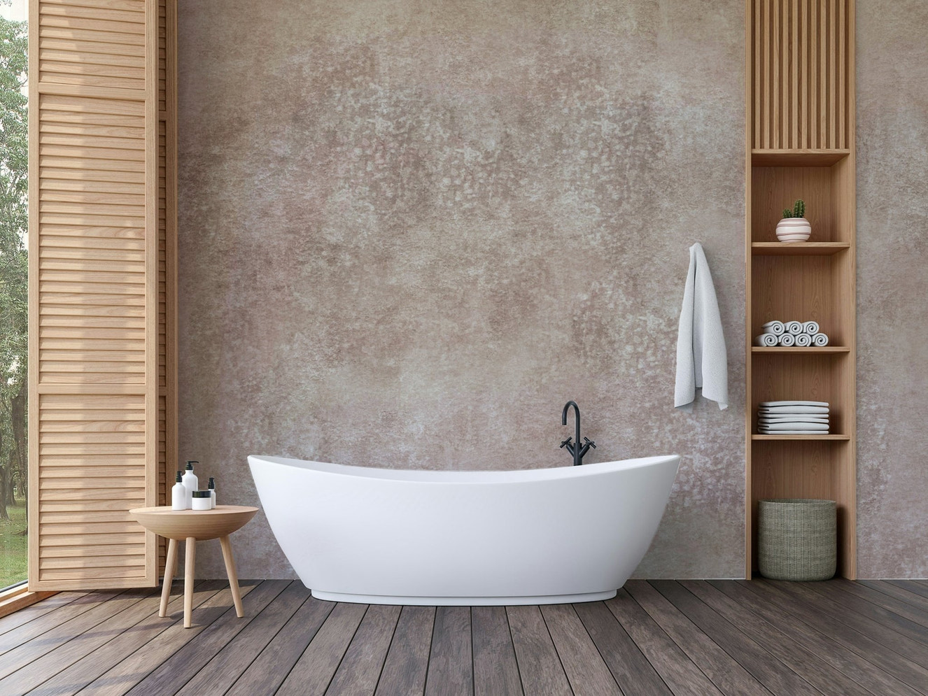 Mottled Mood blush mural wallpaper
