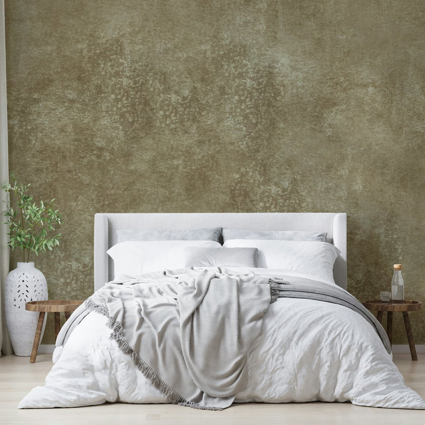Textured wallpaper with golden warmth
