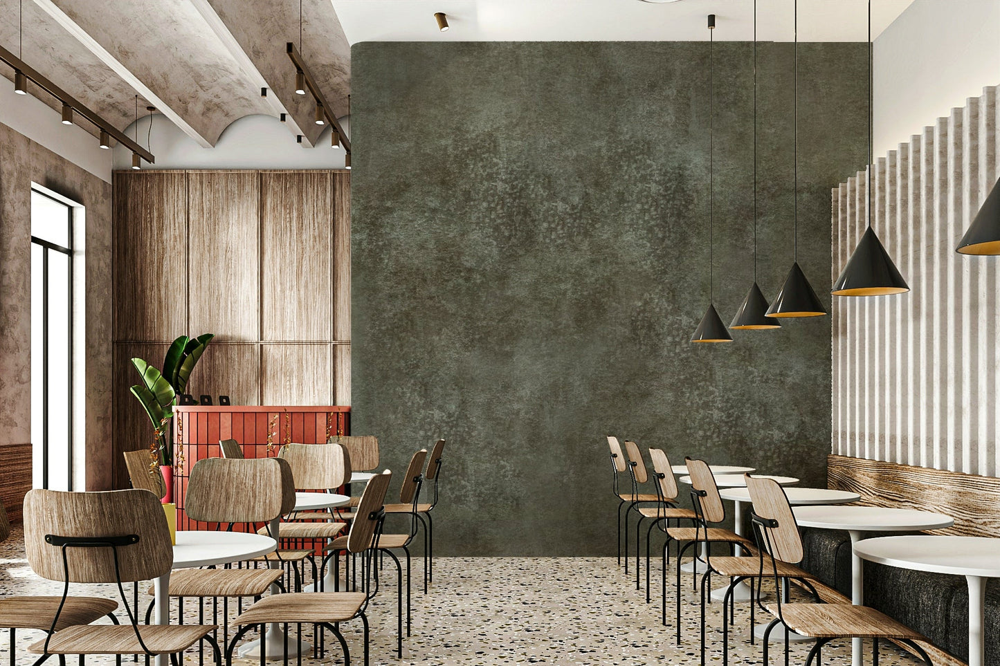 Cool grey tones wall mural
