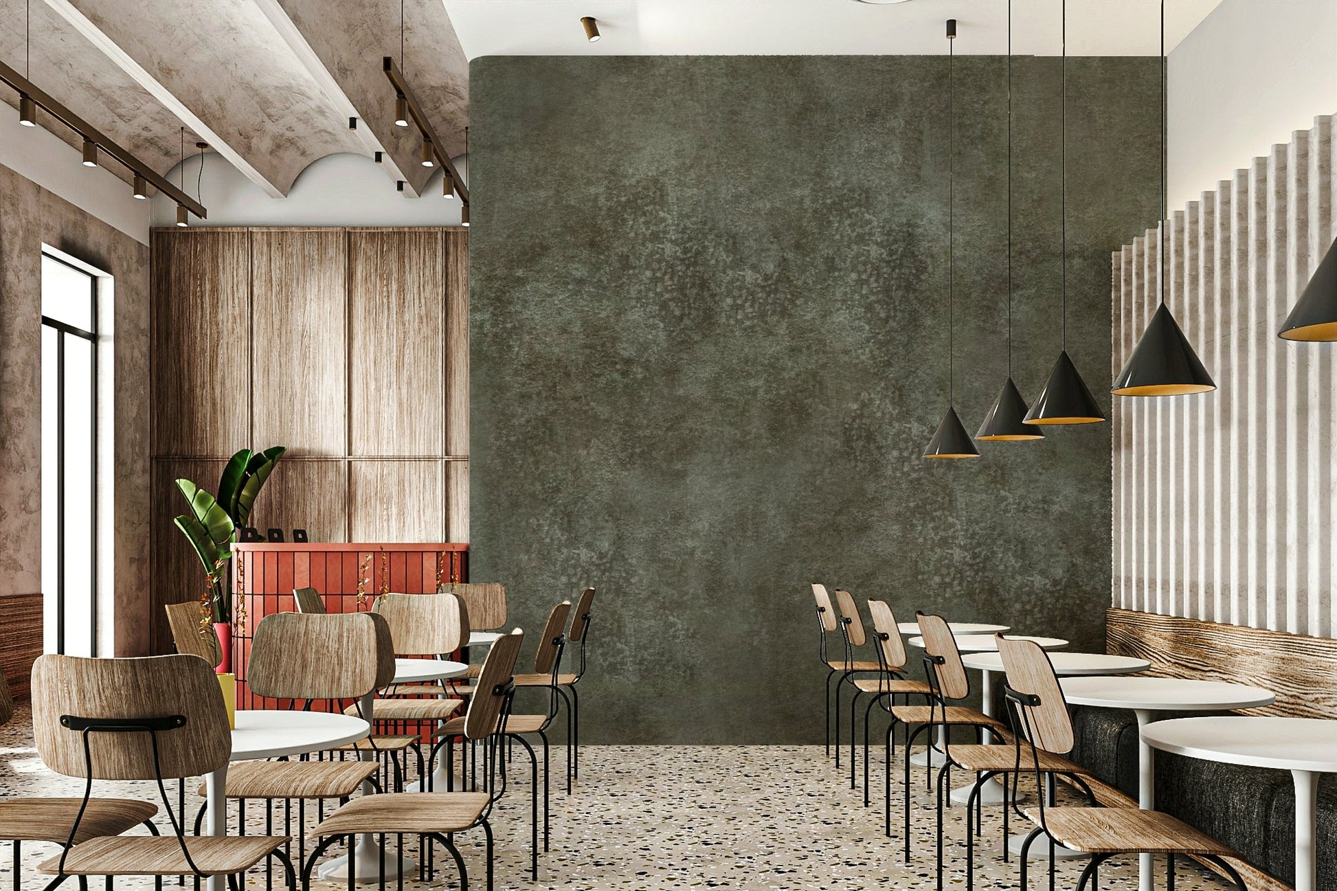 Cool grey tones wall mural
