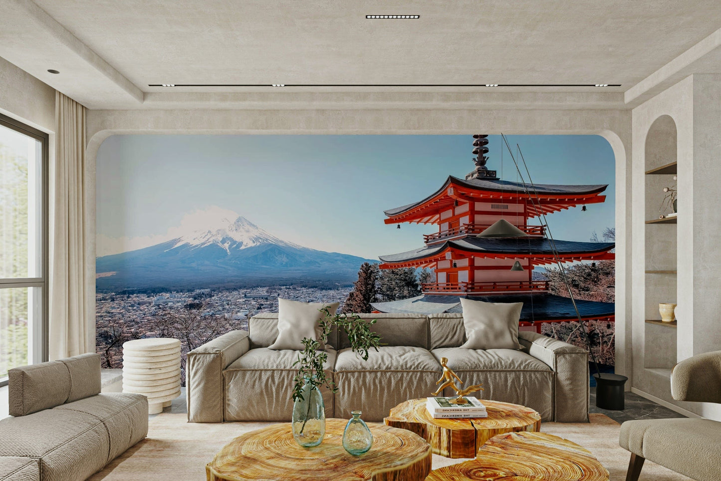 Tranquil Pagoda Peak Wall Mural