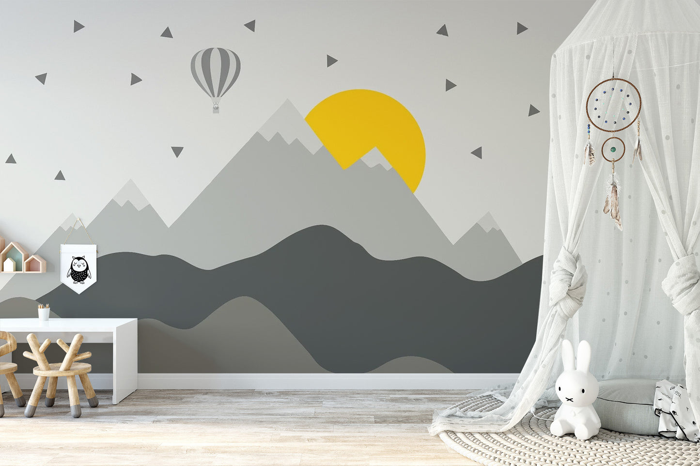 Dark Mountain with Stars in Sky Wallpaper Murals - Giffywalls