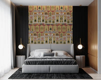 Mughal garden wall mural for a formal living room