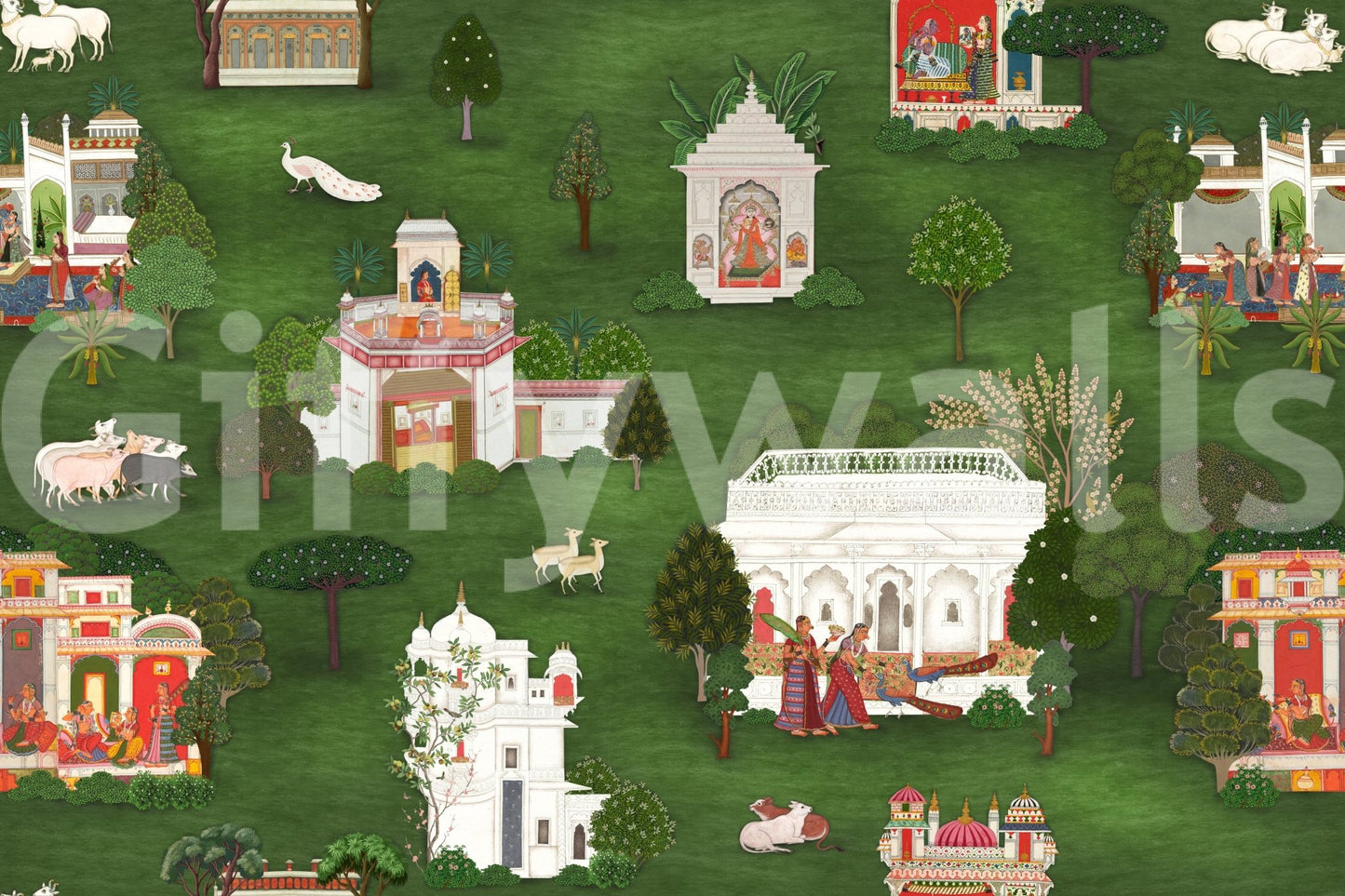 Mughal Garden Retreat Wall Mural