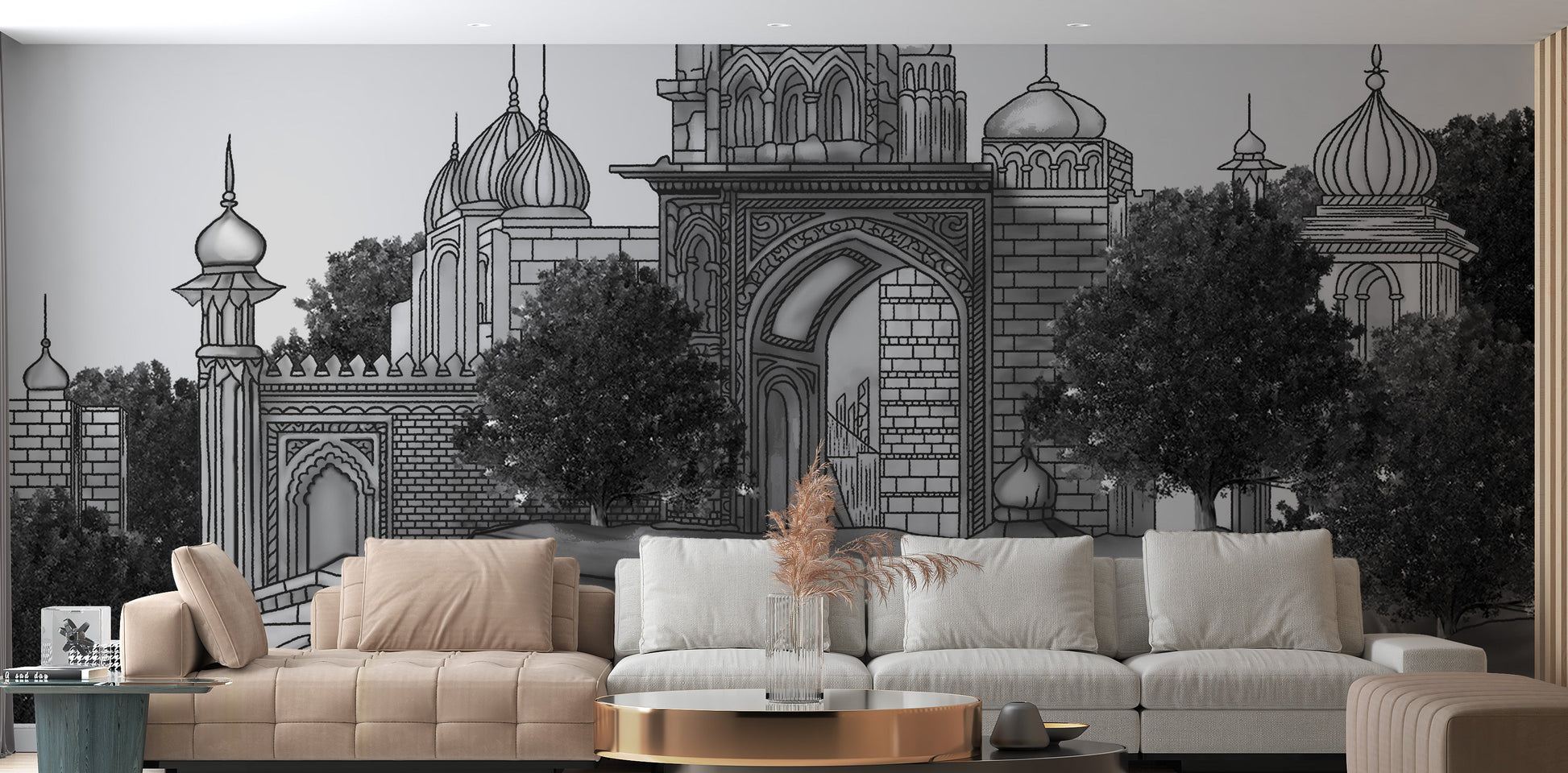 Mughal palace mural