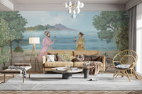 Mughal Royal Couple Wall Mural