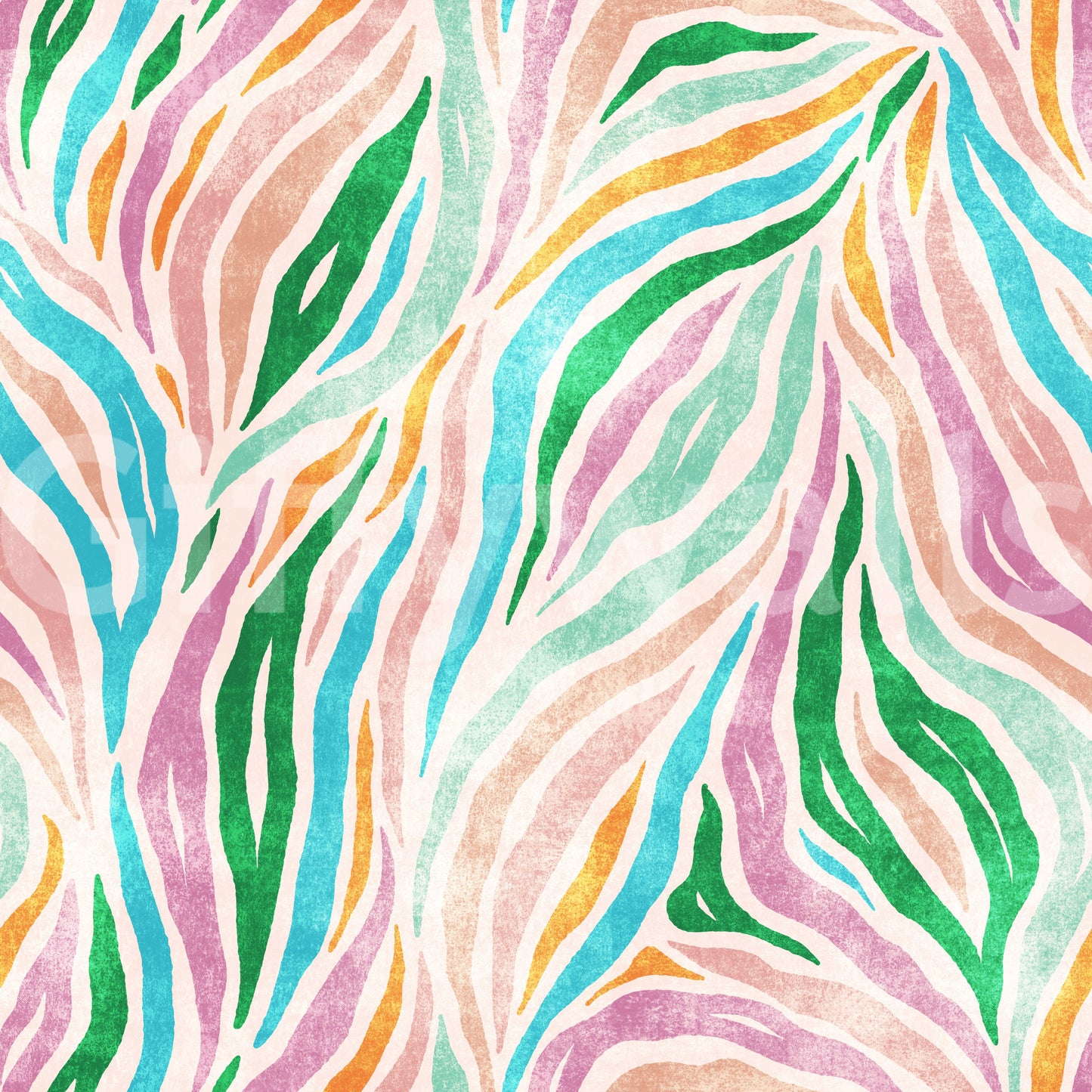 Multicolor Boho Zebra Print Wallpaper⁠