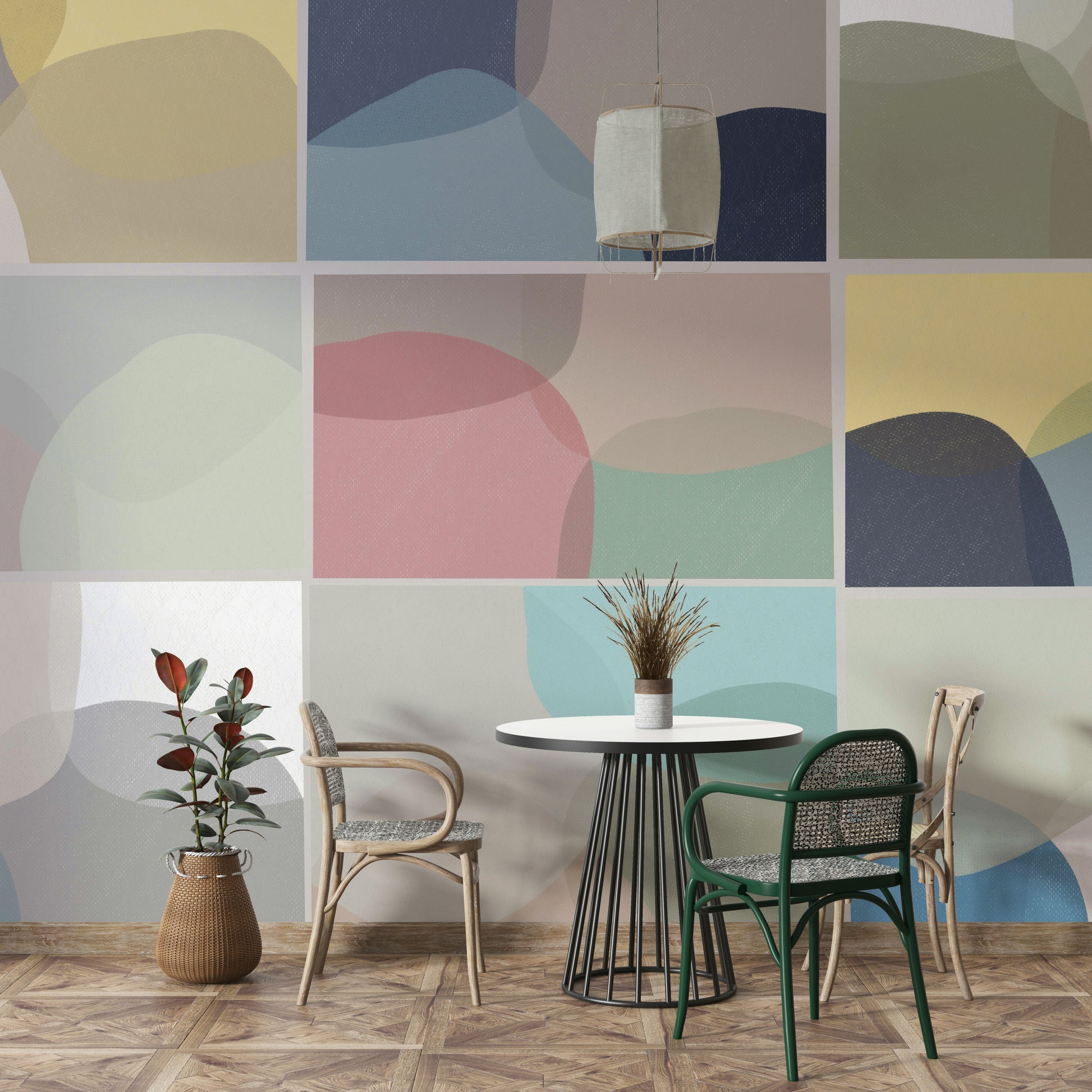 Geometric stone wallpaper for walls

