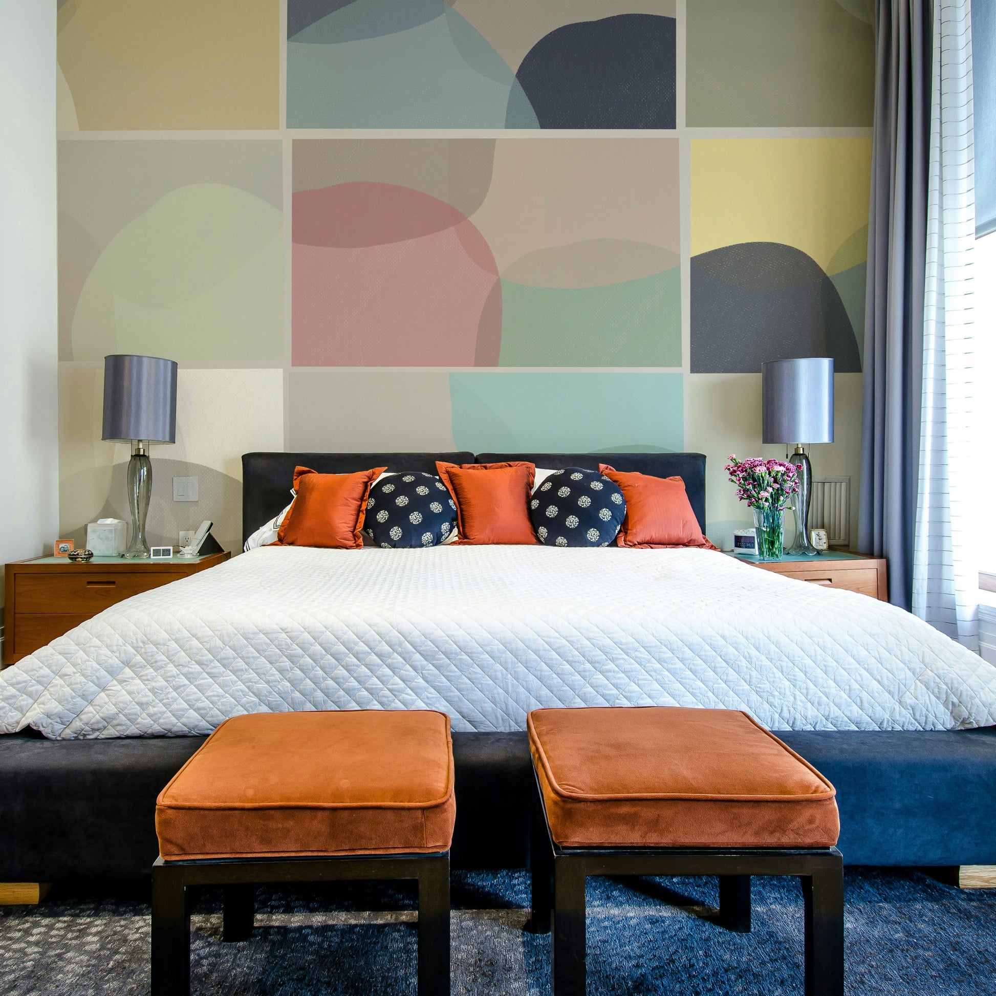 Earthy tone geometric wallpaper

