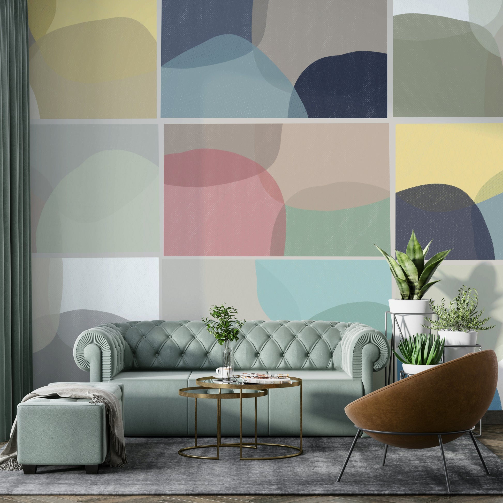 Stone pattern wall mural design

