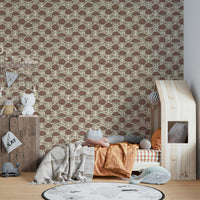Cottagecore aesthetic wallpaper with mushroom motifs

