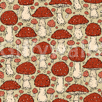 Mushroomcore - Red and Beige - Amanita Muscaria Wallpaper⁠