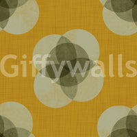A tranquil garden bloom mural on the wallpaper.

