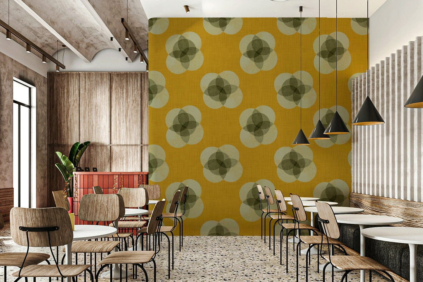 A serene linen texture wall mural for minimalist decor.

