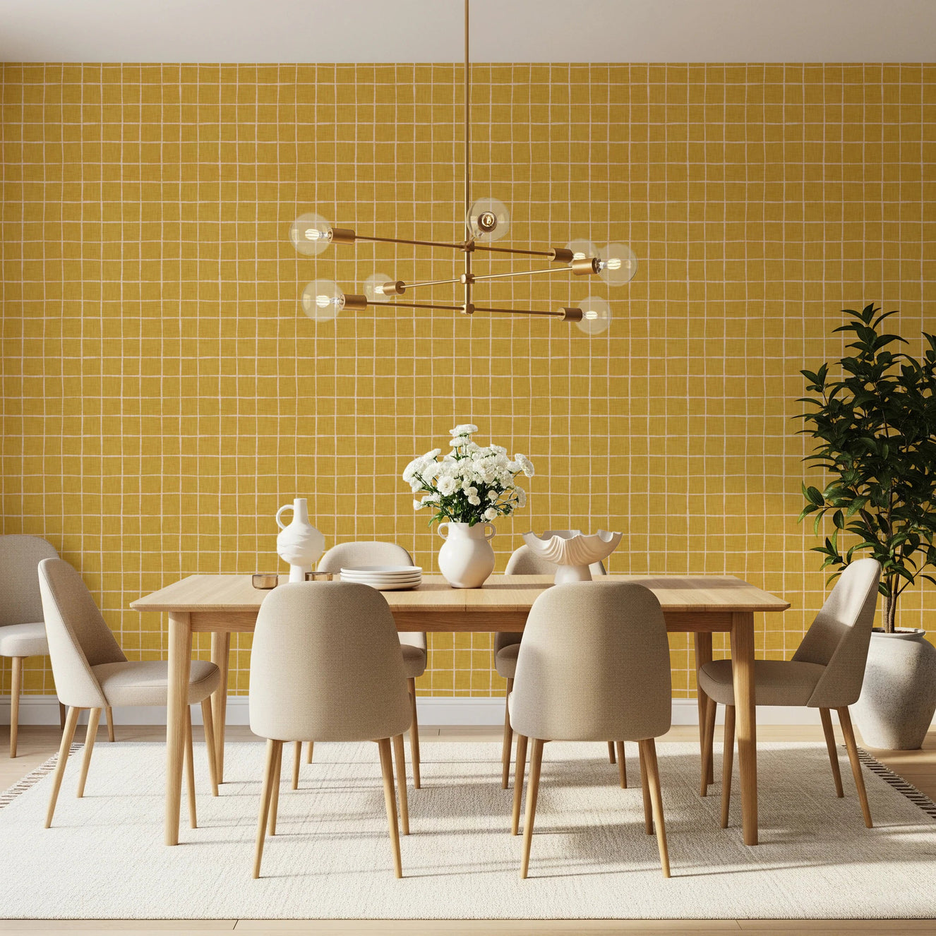 Mustard Gridlock Wallpaper⁠