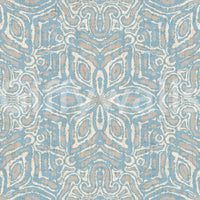 Subtle blue batik style mural


