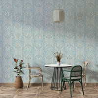 Hand-drawn blue flower wallpaper

