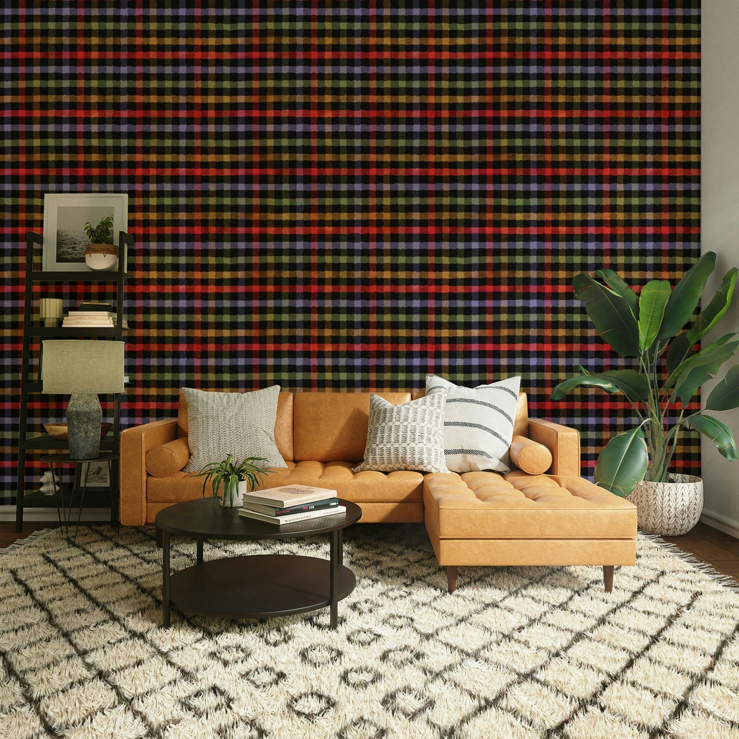 Ideal wallpaper for a study, library, or refined living space.

