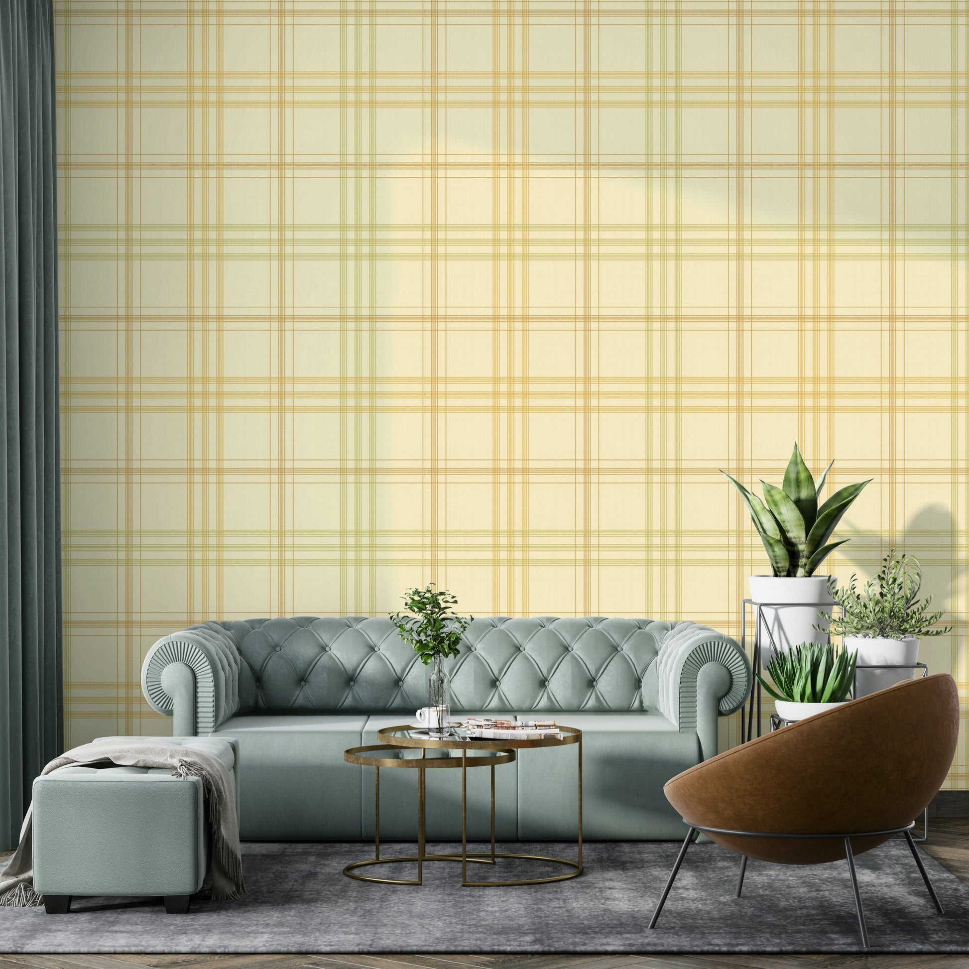 A beautiful modern art wall mural of fall colors.

