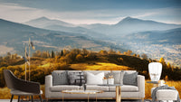 Scenic autumn mountains wallpaper mural
