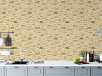 Scenic countryside pathway wallpaper in natural tones.