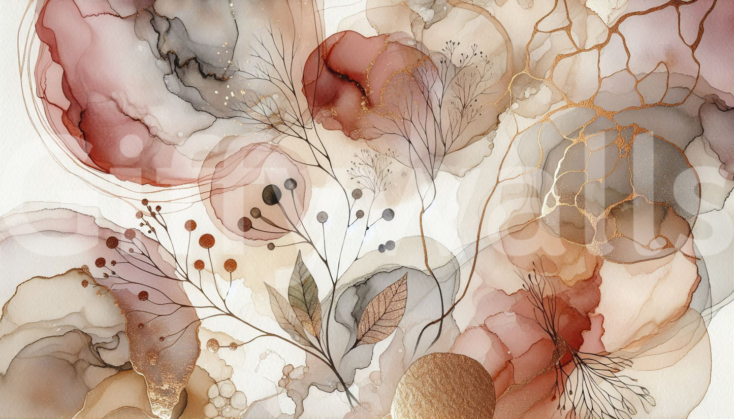 Natures Grace Wall Mural used as a restful backdrop for a study.