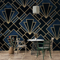 Art Deco-inspired mosaic mural adding luxury to any room

