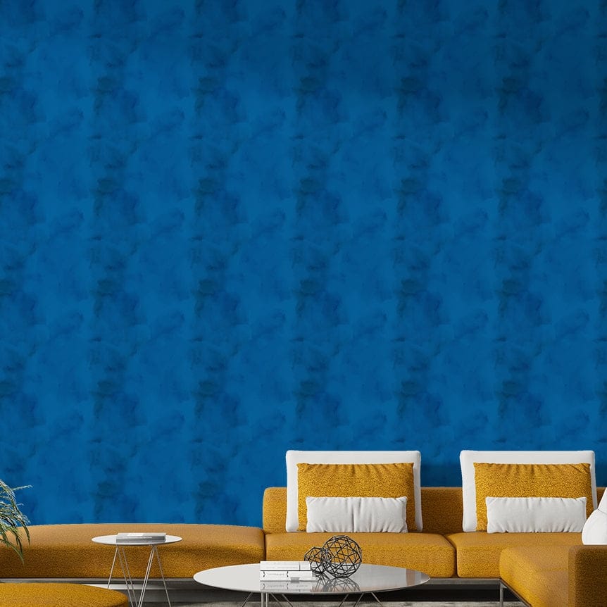Midnight Bloom Blues floral wall mural

