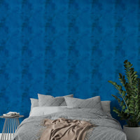 Midnight Bloom Blues sophisticated wall covering

