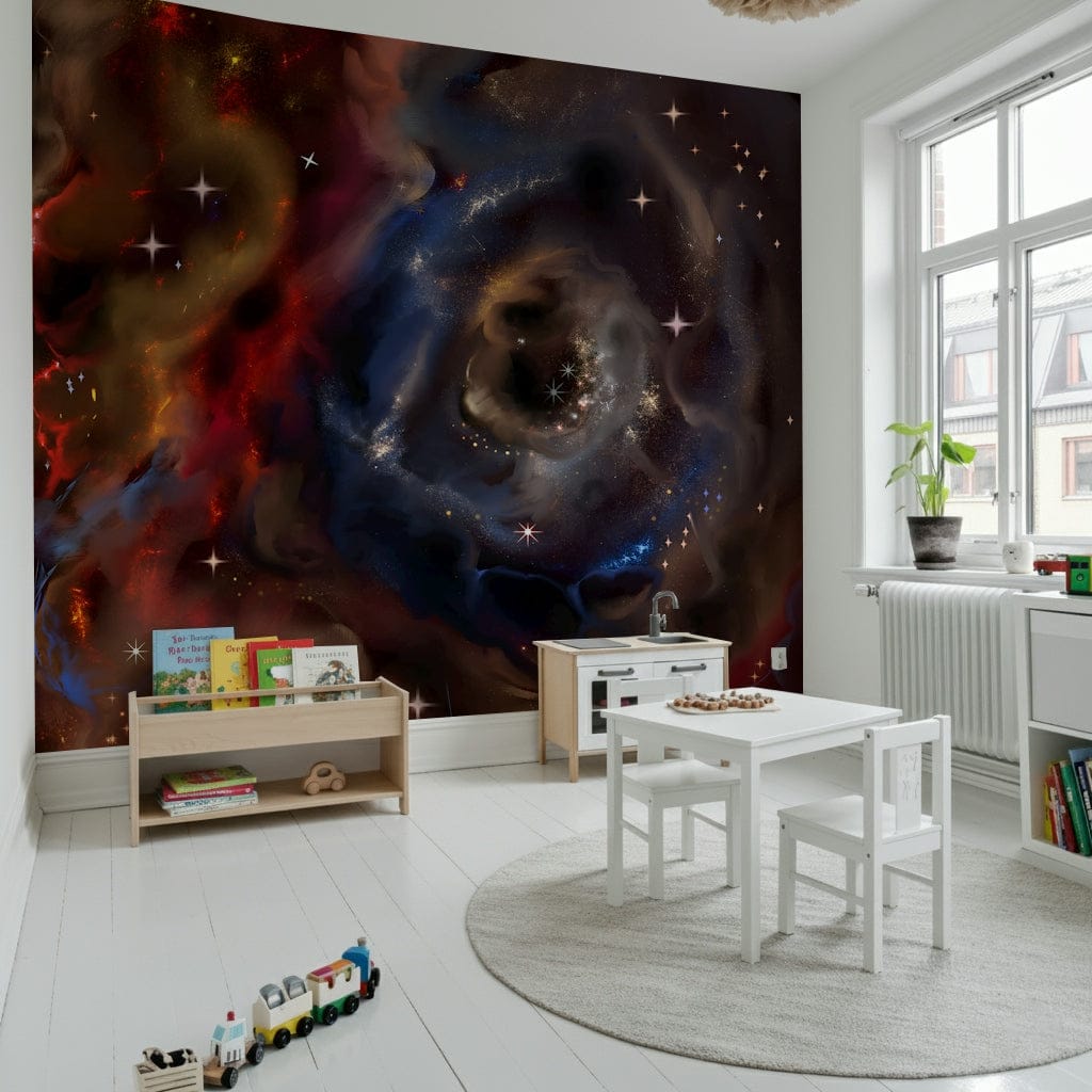 Nebulae Cascade digital painted galaxy wall mural.