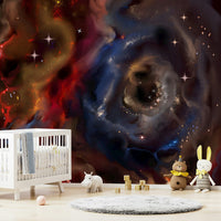 Vibrant Nebulae Cascade nebula interior decor wallpaper.