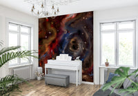 Intense colors Nebulae Cascade celestial wall decoration.