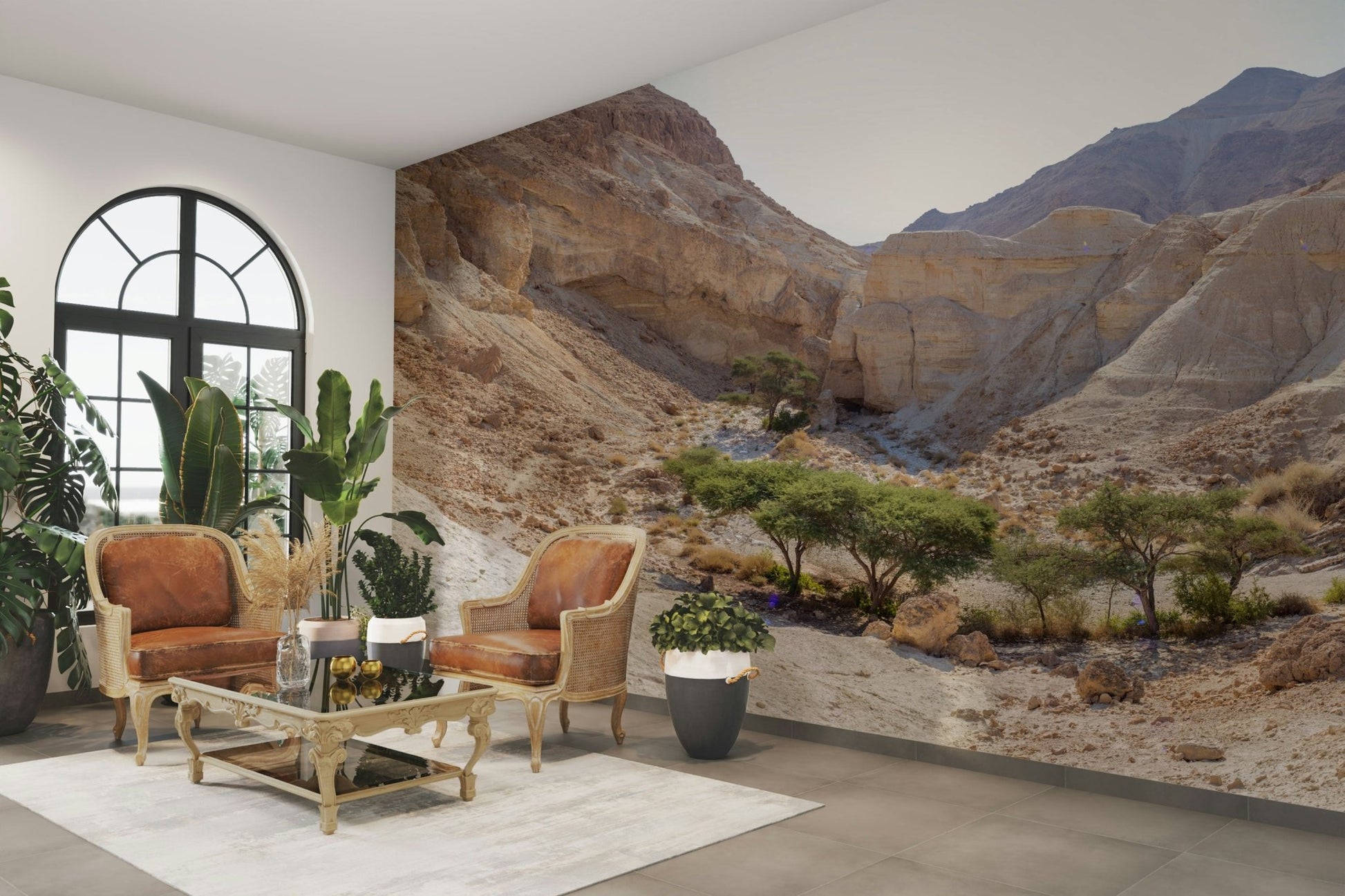 Vast and arid desert landscape.

