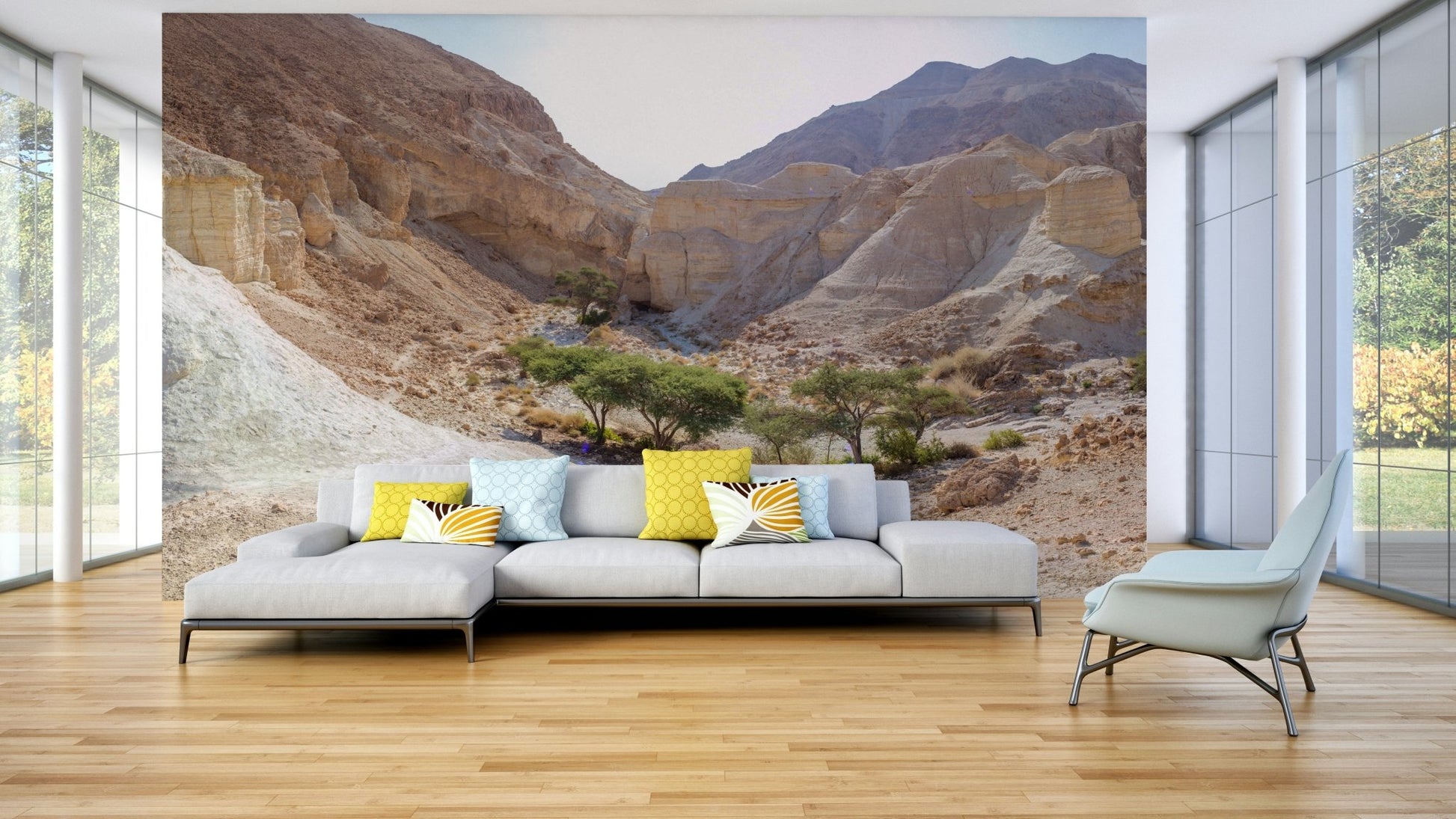 Rolling, rocky hills in beige and brown tones.

