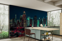 Neon City Nights Wall Mural