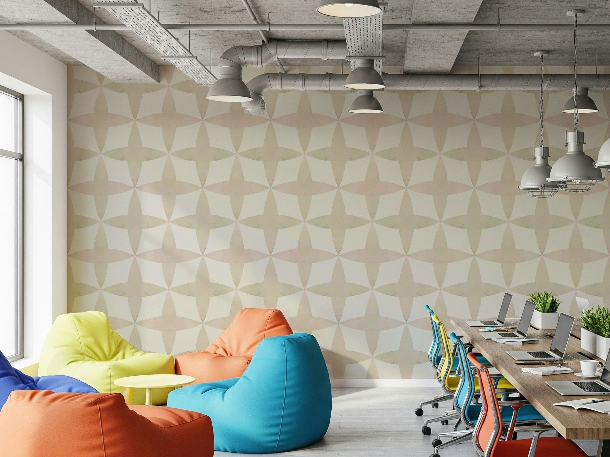 Elegant Diamonds motif for a minimalist or Scandinavian wallpaper for room