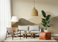 Sand and brown gradient mountain Mountain Range Serenity wallpaper.