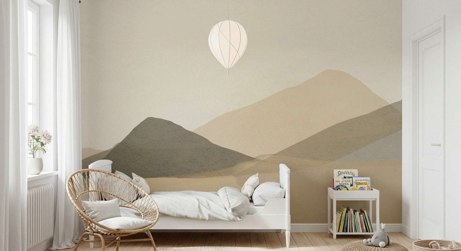 Calm layered landscape Mountain Range Serenity custom wall decoration.