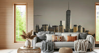 Cityscape Glow wallcovering, a magnificent view of Manhattan towers.