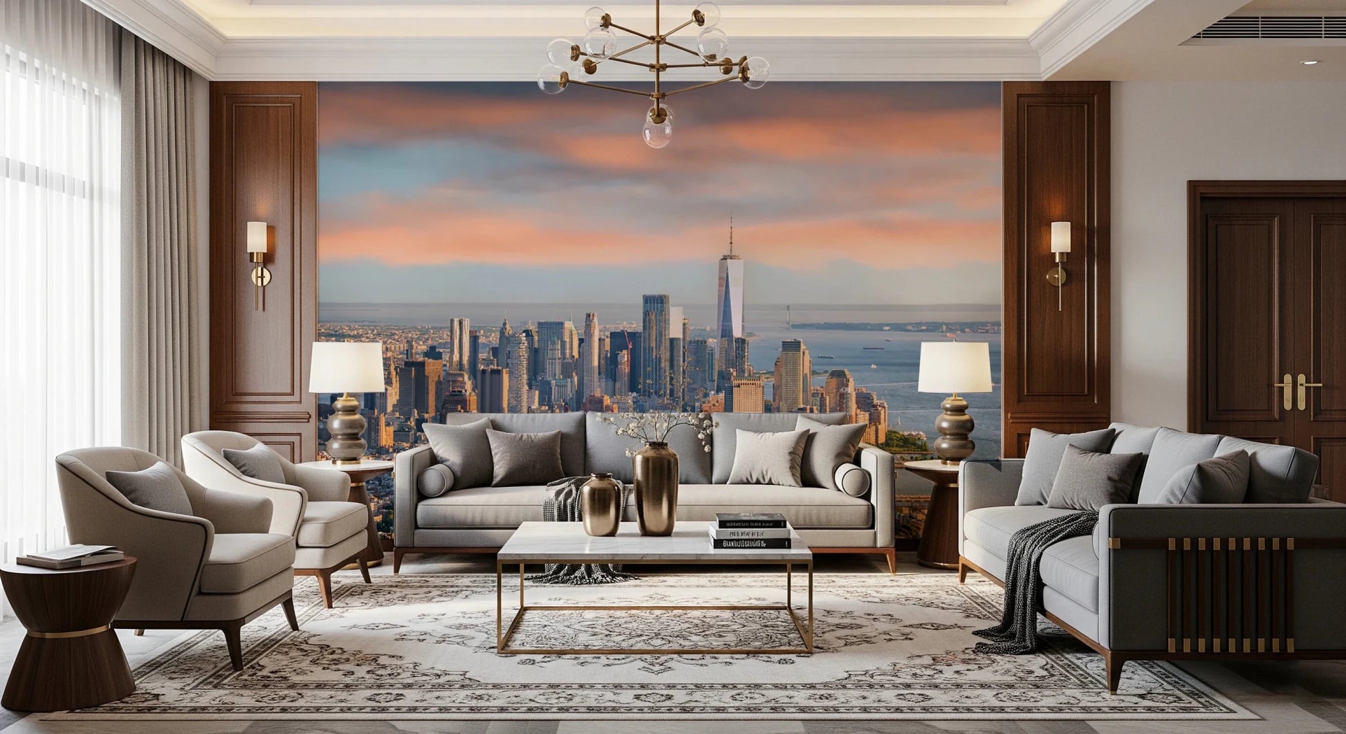 New York Dawn Wall Mural