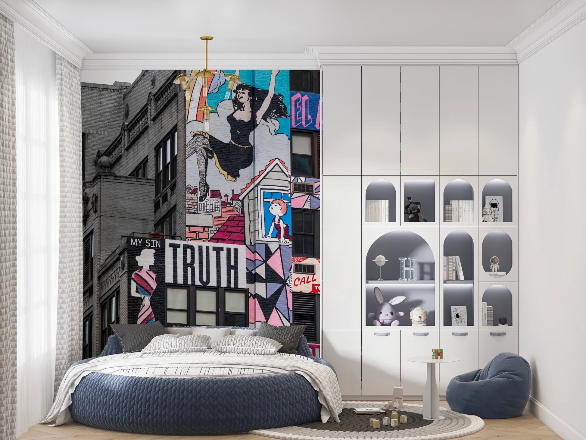 New York Graffiti Wall Mural